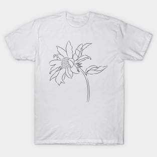 Refined Pen Drawing: Sunflower Apparel T-Shirt